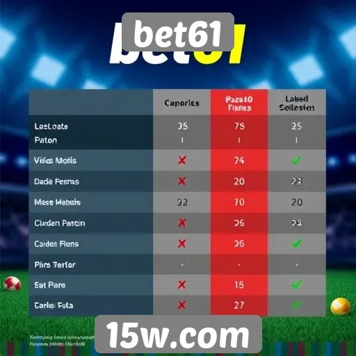 Comparativo de jogos oferecidos por bet61 e concorrentes